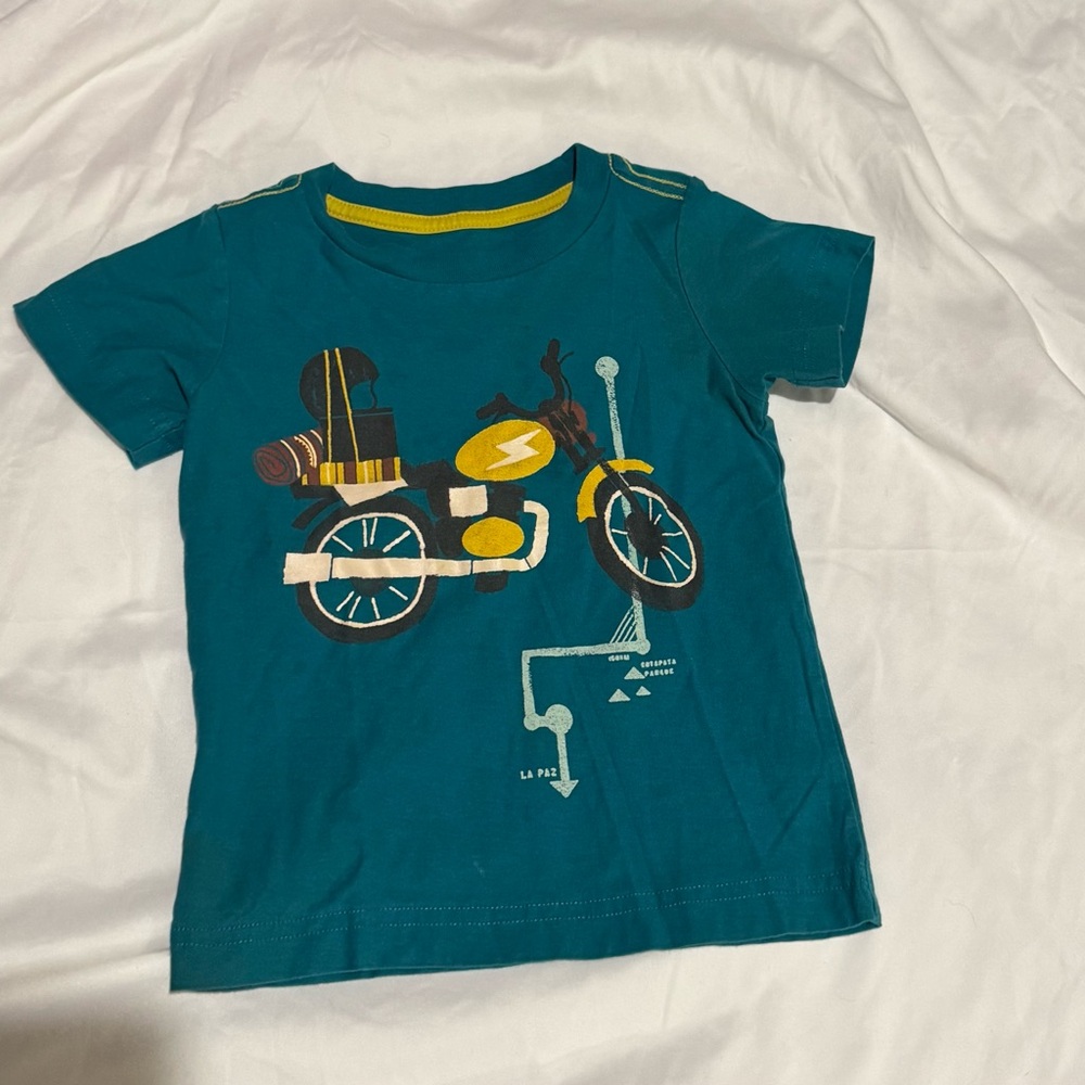 Tea Collection Teal Motorcycle Graphic Tee